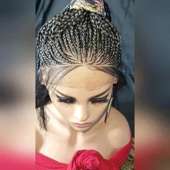 .Beautiful Braided lace wig, short wig ombre wigs, afro wig, 100% handmade NWT - Picture 7 of 16